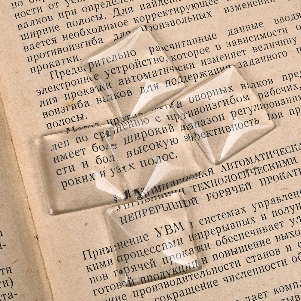 10 шт./лот 25 мм квадратные кабошоны прозрачное стекло прозрачная плоская задняя