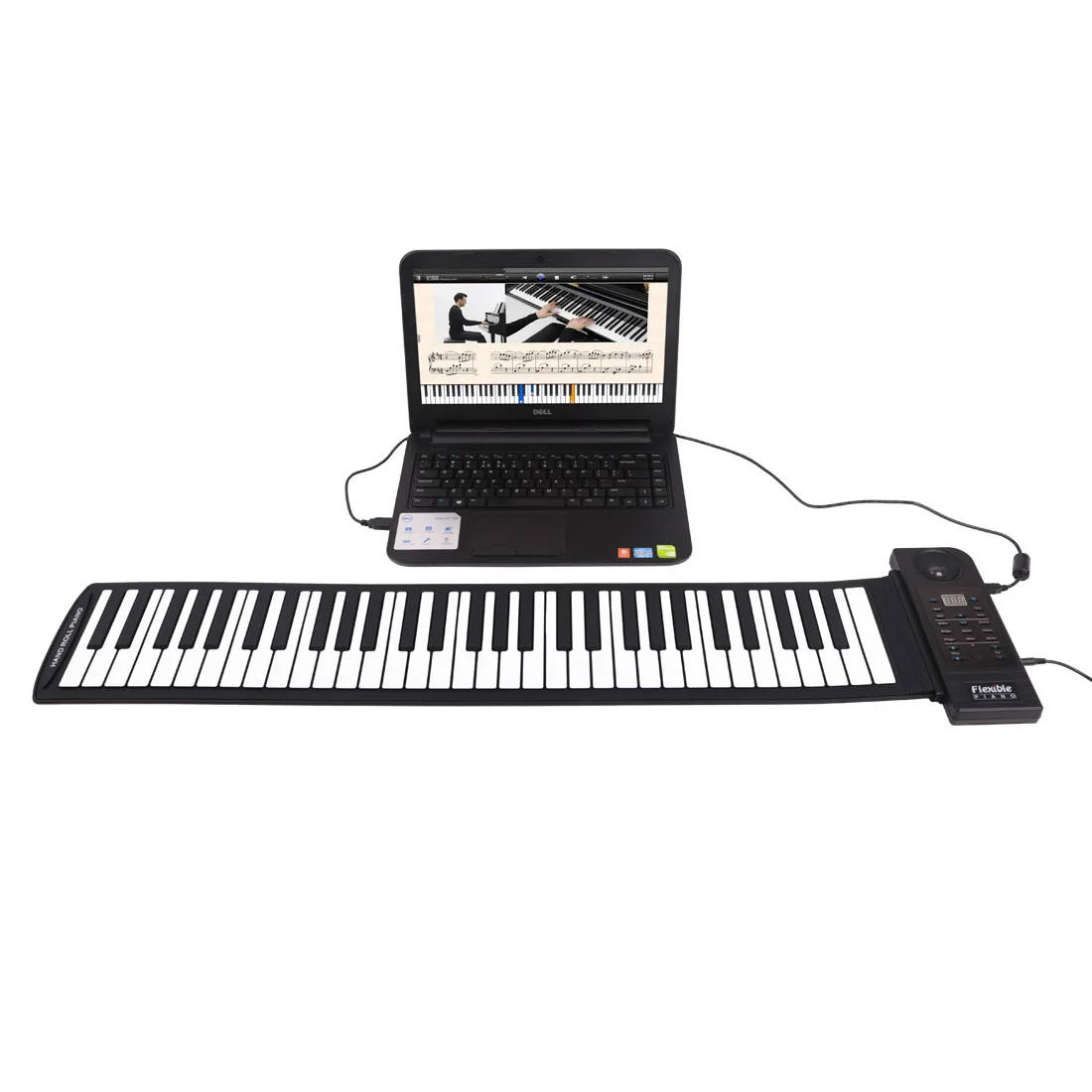 KONIX PU88M 88 клавиш Черный MIDI 128 тонов электронное складное пианино встроенный