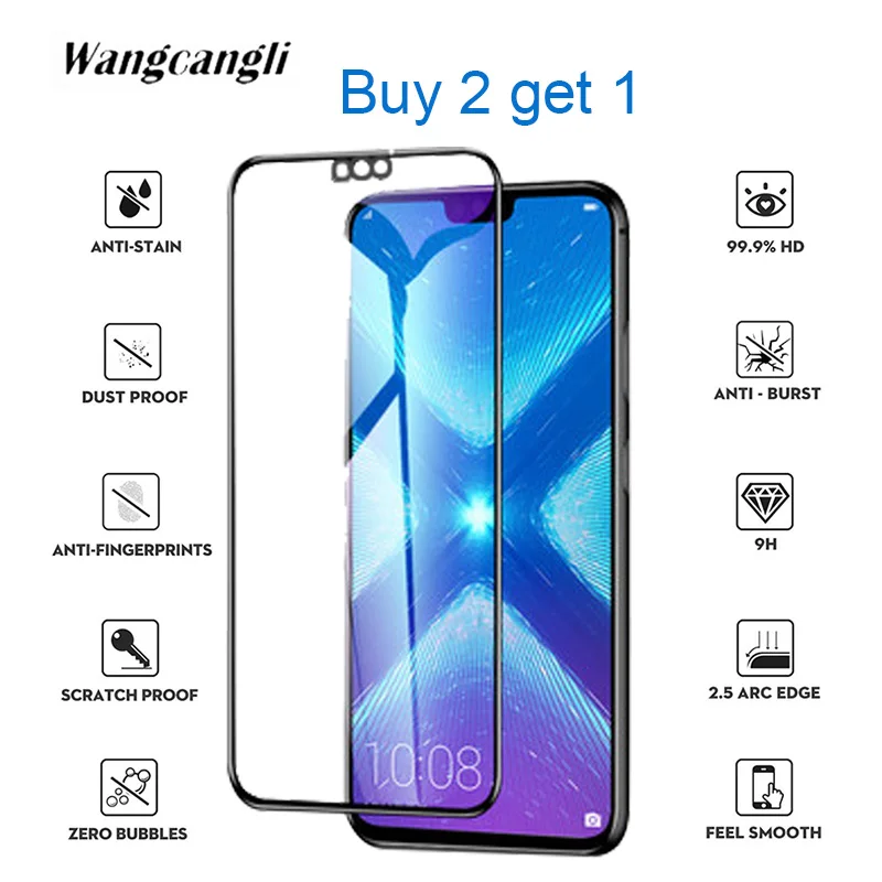 9H экран закаленное стекло для Huawei Honor 8X MAX 8A 7A 7X взрывозащищенное 5X защитная