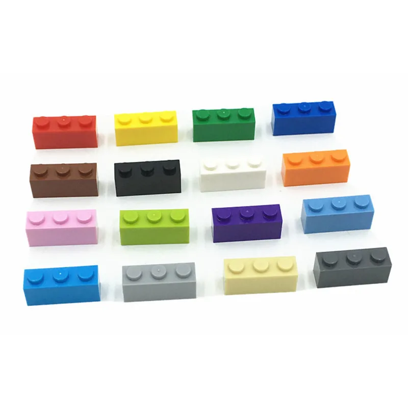 80 шт./партия MOC Brick 1X3 Набор строительных блоков совместимых с 3622 Rebrickable запчасти
