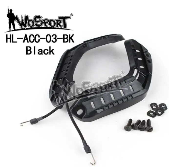 WosporT HL-ACC-03 Helmet Guide Rail Installation Kit Four Color BK /DE/ GY / OD | Спорт и развлечения