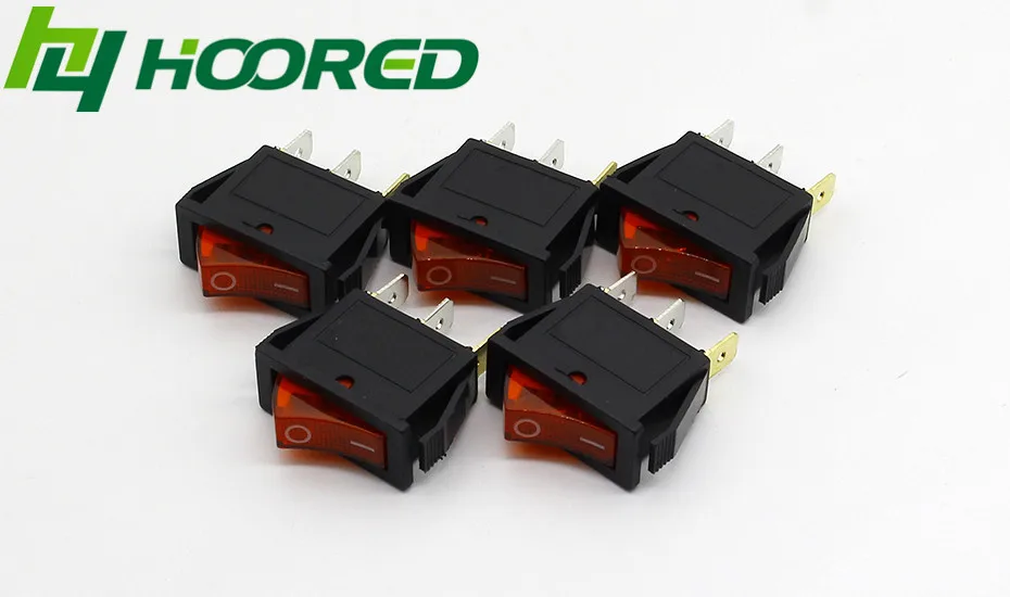 5 шт./лот красный светодиодный индикатор 3 контакта SPST вкл/выкл G132 лодочный