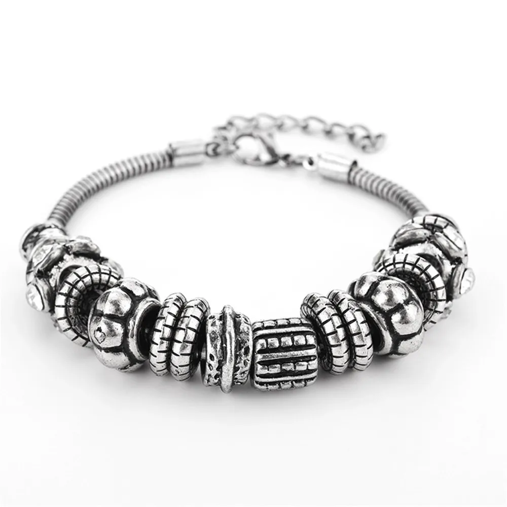 ECODAY ювелирные изделия Винтаж браслет для мужчин Immitaion Tainsilver Шарм мужской Pulsera на