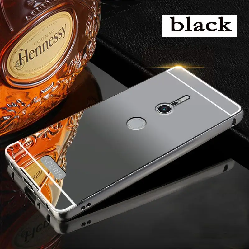 COMEBUY для Sony XZ2 чехол металлический телефона Зеркало задняя крышка тонкий каркас