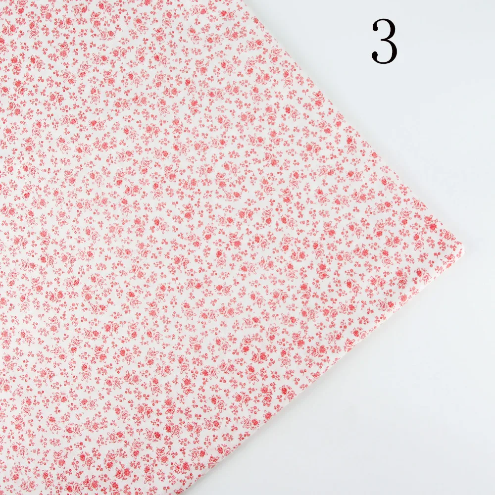 Ткань с цветочным принтом для рукоделия 8 шт./Лот красный цвет 100% хлопок лоскутное