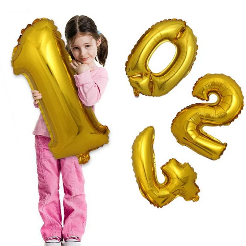 32 дюймовые золотые серебряные большие фотообои огромные цифры день рождения