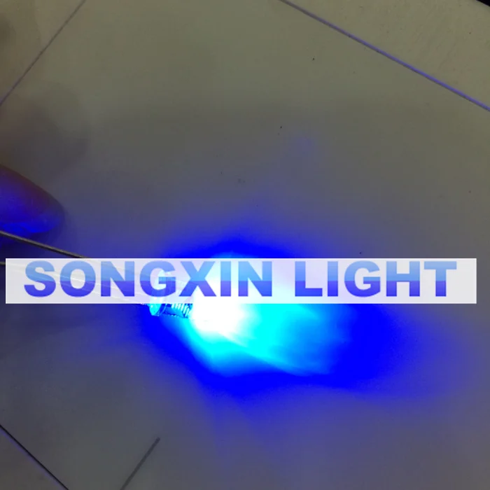 1000x3 мм круглый Топ синий цвет светодиод супер яркий 4 шпильки LED F3MM 470-475NM |
