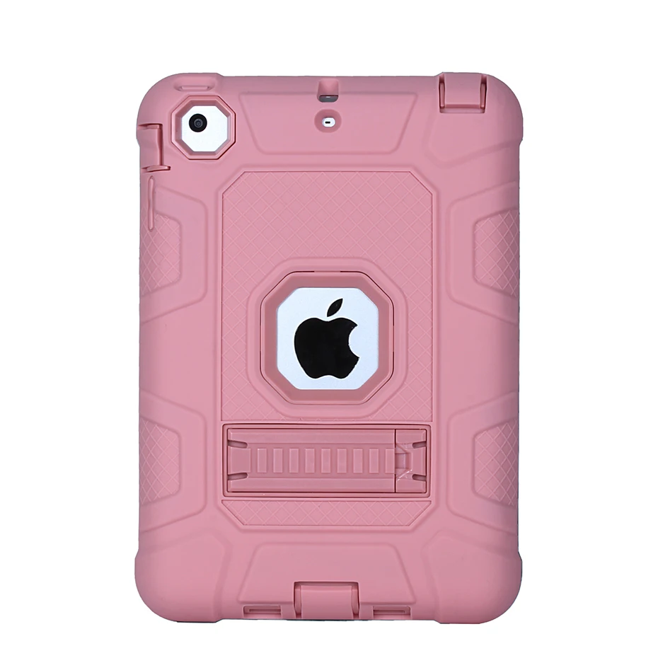 Mini Rose Gold Противоударный чехол для Apple iPad Mini 2 3 1 retina детский Безопасный Роскошный силиконовый Жесткий чехол из поликарбоната с откидной подставкой защитный чехол для iPad Mini 2 3 - Цвет: Mini Rose Gold