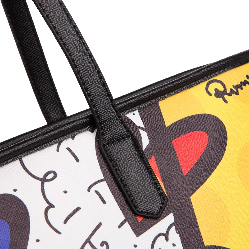 ROMERO BRITTO новинка Realer брендовые кожаные сумки с принтом винтажные женские s средние