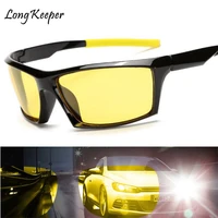 long keeper night vision glasses for headlight polarized driving sunglasses yellow lens uv400 protection male night eyewear