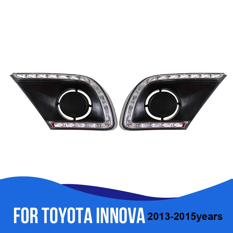 ROADOT для Toyota Innova 2013 2014 2015 Led DRL дневные ходовые огни противотуманные фары с белым