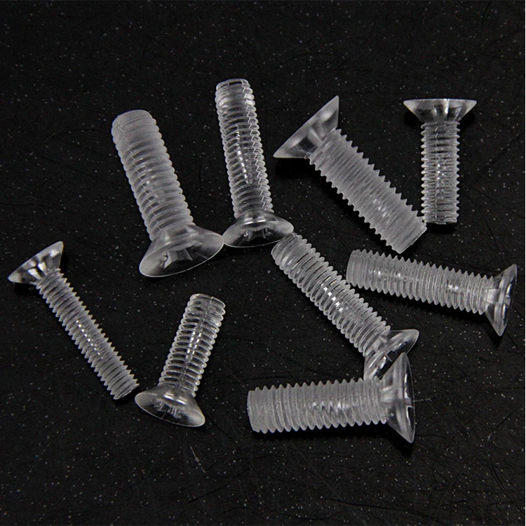 

Free shipping 50pcs plastic screws, nylon, transparent screws, PC countersunk head, flat head, cross acrylic, M3 M4 M5 M6