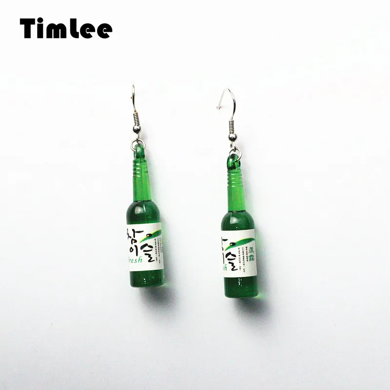 Timlee E224 мода мультфильм личность бутылки вина серьги Висячие милый подарок |