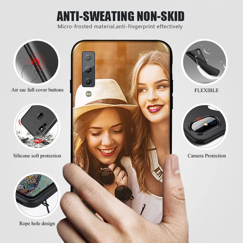 Для Samsung A7 2018 чехол для телефона DIY индивидуальное фото имя на заказ Печать вашего