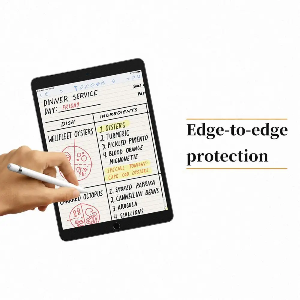 GOOYIYO- Paper Like Screen Film For iPad Mini 2 3 4 5 Soft Matte Anti Glare Painting Writing Film For iPad Air Pro 9.7 11 12.9