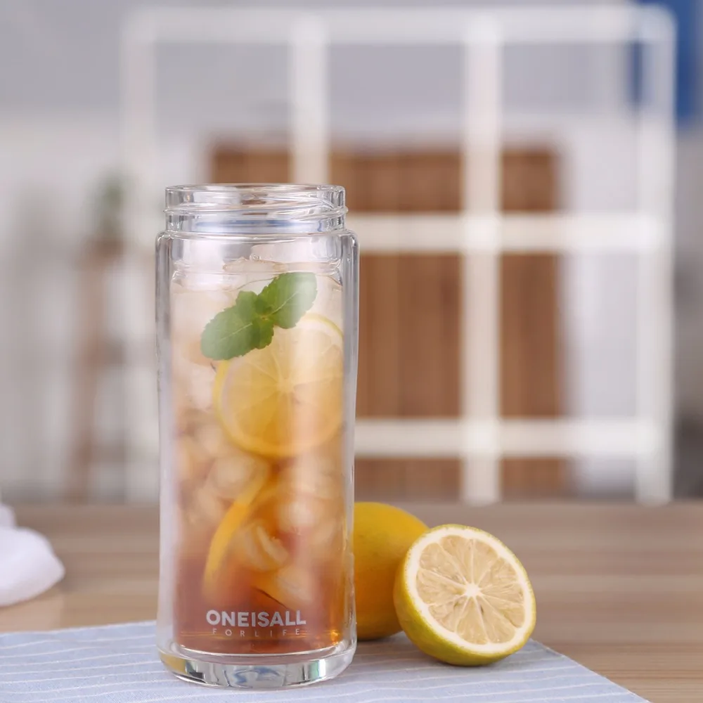 Стеклянная бутылка для воды 480 мл Высококачественная боросиликатная стеклянная