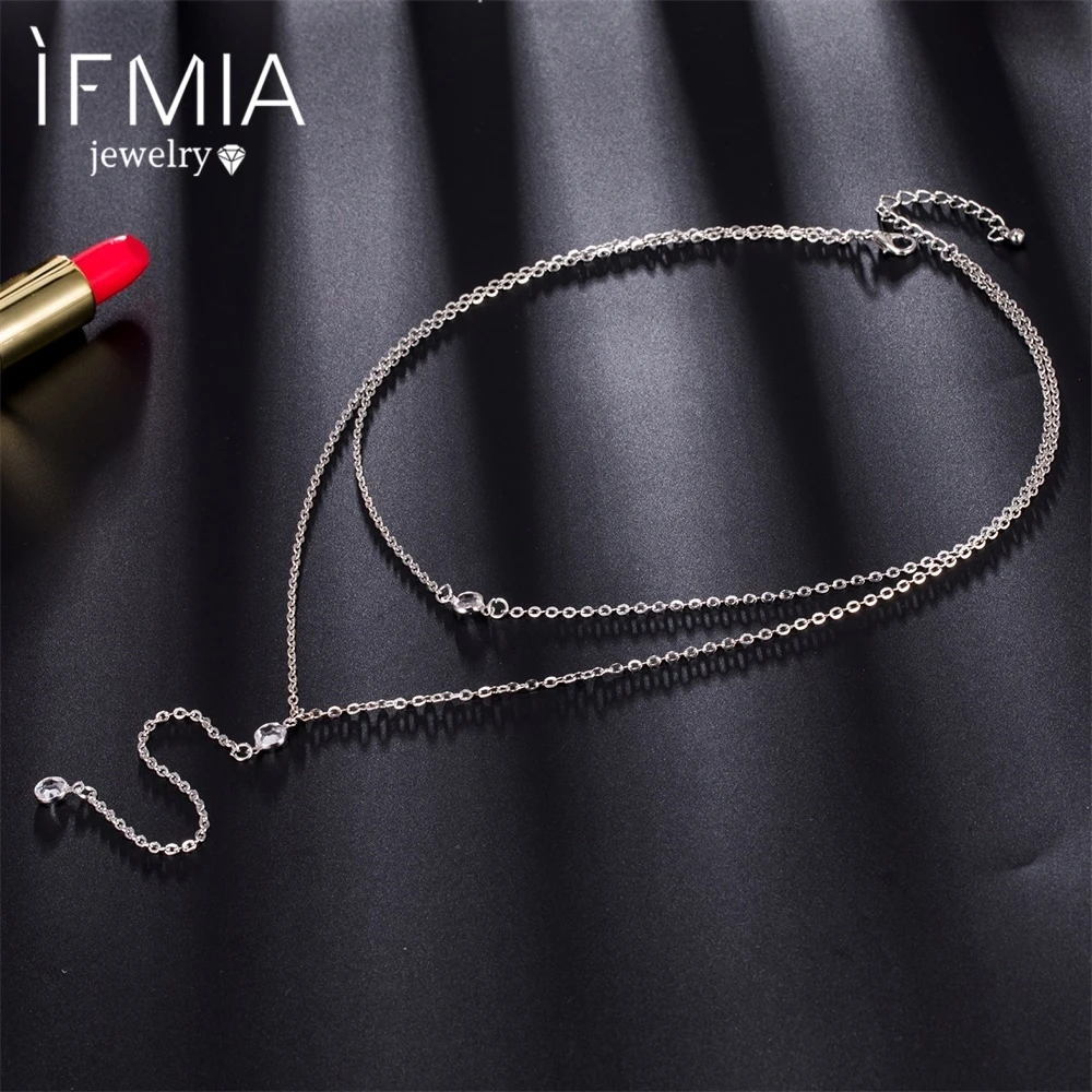 Модное многослойное ожерелье IFMIA Стразы в богемном стиле для женщин 2018 Винтажные