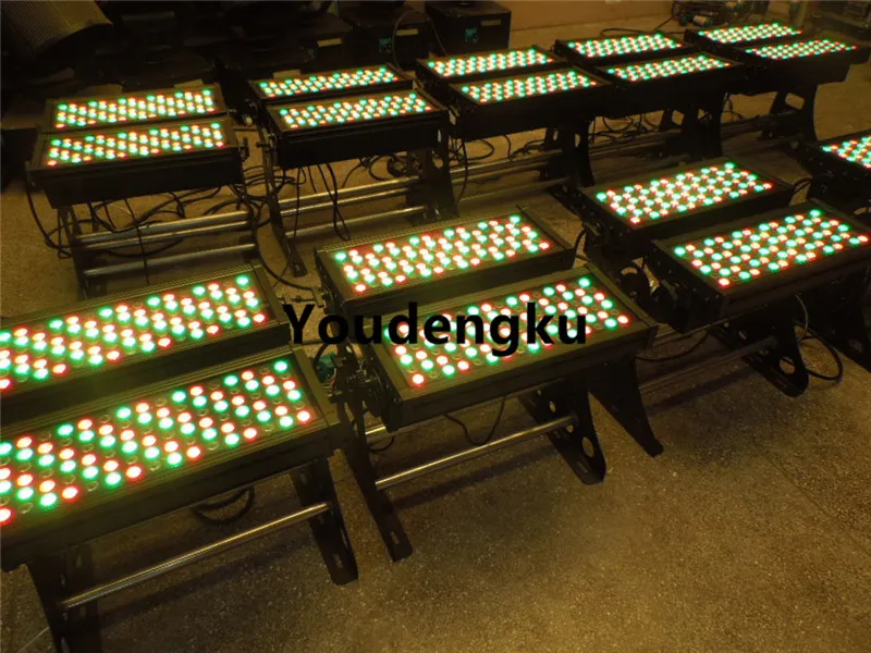 2 шт. высокого здания Яркость открытый мыть освещение 192x3 Вт IP65 DMX512 LED RGBW Шайба