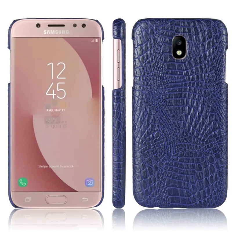 Для Samsung Galaxy J7 2017 чехол Роскошный PU кожаный твердый пластиковый на заднюю панель