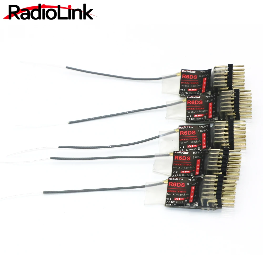 5 шт./лот RadioLink R6DS 2 4G 6CH приемник для AT9 AT10 передатчик поддержка PPM SBUS | Игрушки и