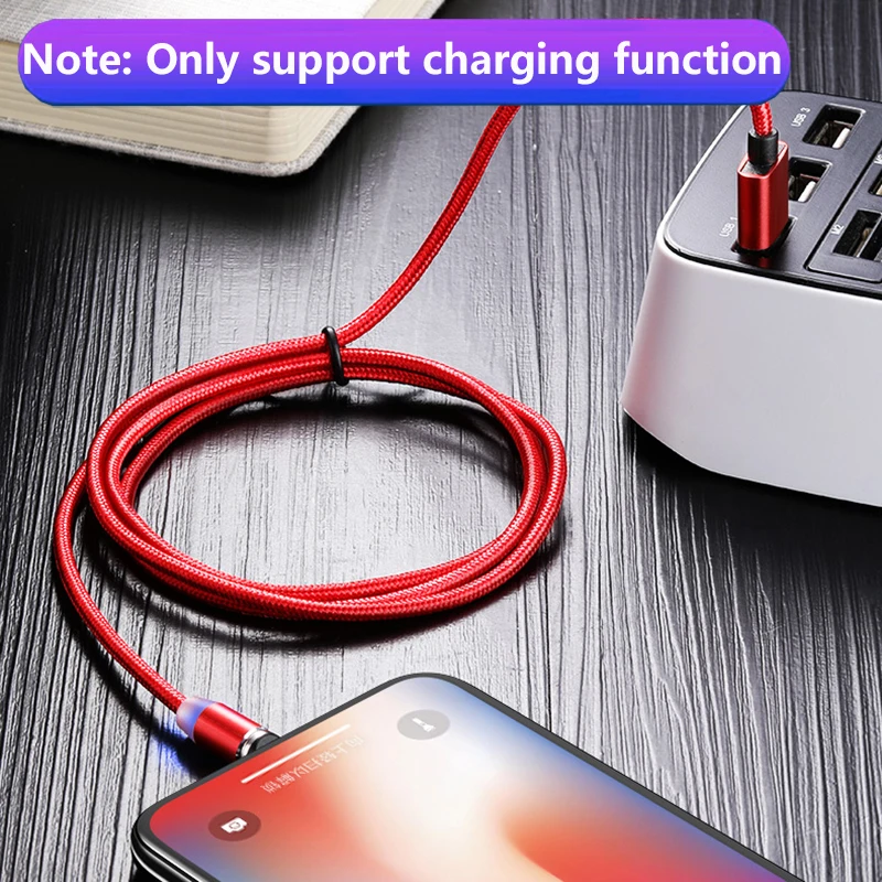 Магнитный зарядный кабель AIXTON 1 м Micro USB для iPhone XR XS Max X Type-C светодиодный провод |