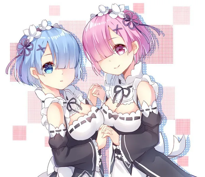 Новинка 2019 парик Coshome Re zero Ram Rem головной убор Re:Life In A в другом мире костюмы для