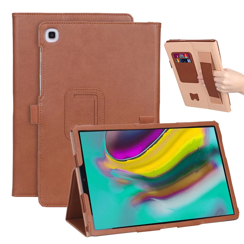 Деловой чехол для рук для samsung Galaxy Tab S5E, чехол-подставка с держателем, откидной протектор TabS5e 10," SM-T720 T725, корпус - Цвет: brown