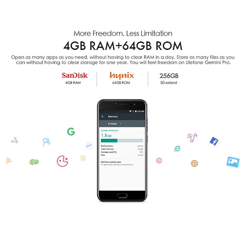 Оригинал Ulefone Близнецы Pro мобильный телефон 5 дюймов 4G 3680 мАч Android 7 1 MTK6797