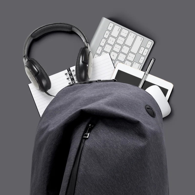 ARCTIC HUNTER, 15,6 дюймов, USB, водонепроницаемая мужская сумка для ноутбука, Спортивная, для путешествий, бизнес, ноутбук, мужской рюкзак для мальчиков, школьный ранец - Color: Gray