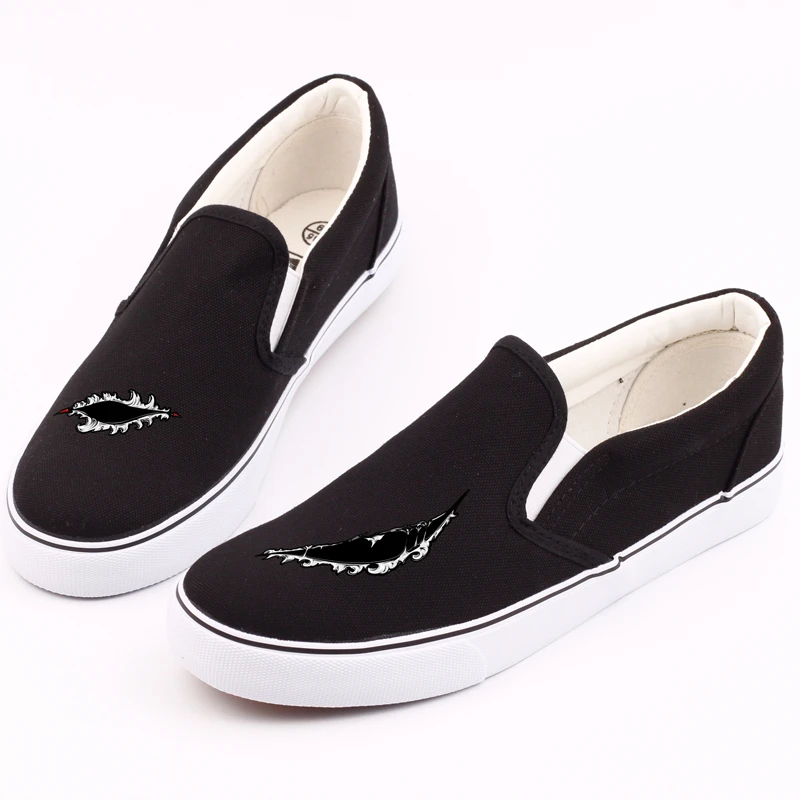 E-LOV Rock Roll Punk Style Skeleton Men Casual Loafers Shoes Graffiti Horror Skull Printed Canvas Slip On Zapatos Hombre | Обувь
