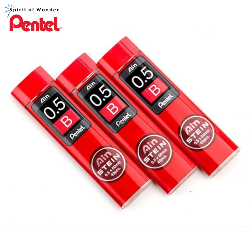 6 Трубок/партия (40 шт./трубка) Pentel 0 5 мм механические стержни для карандаша B 2B 3B 4B H 2H