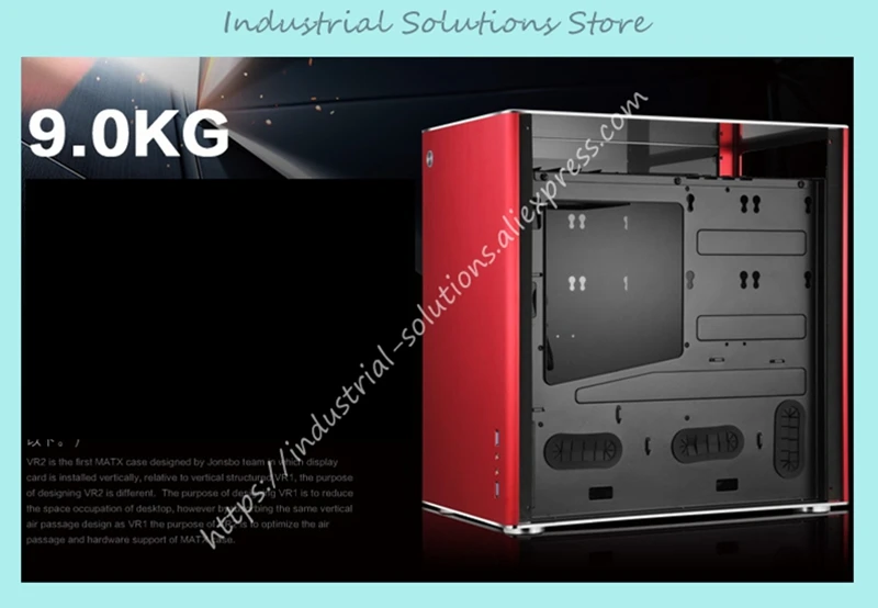 Компьютерный корпус Jonsbo VR2 полностью алюминиевая стальная рама MATX шасси вертикальный воздуховод