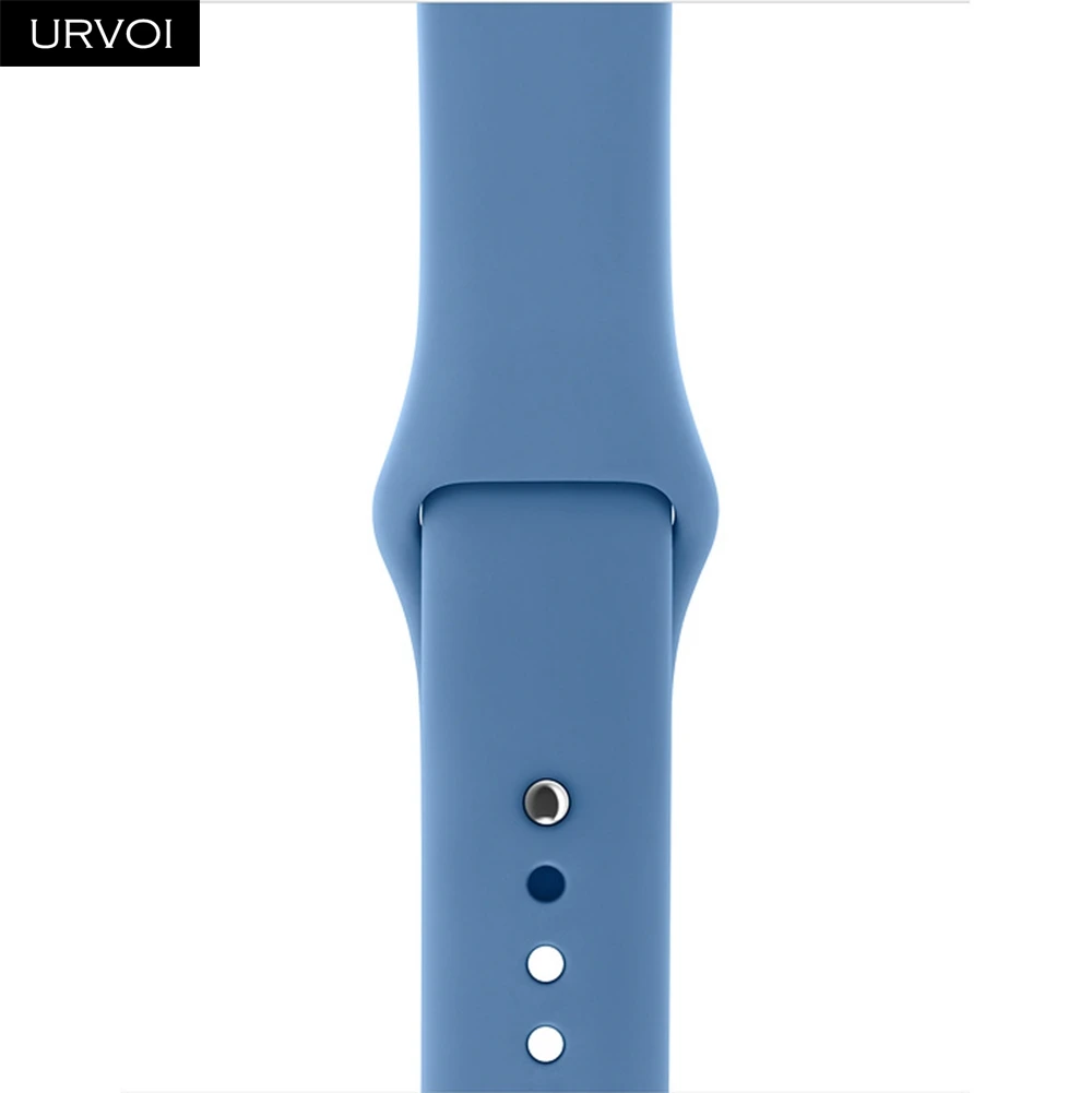 Denim Blue Спортивный ремешок URVOI для Apple Watch series 5, 4, 3, 2, 1, силиконовый ремешок для iWatch, 44 м, с застежкой, цветная замена, новинка - Цвет ремешка: Denim Blue