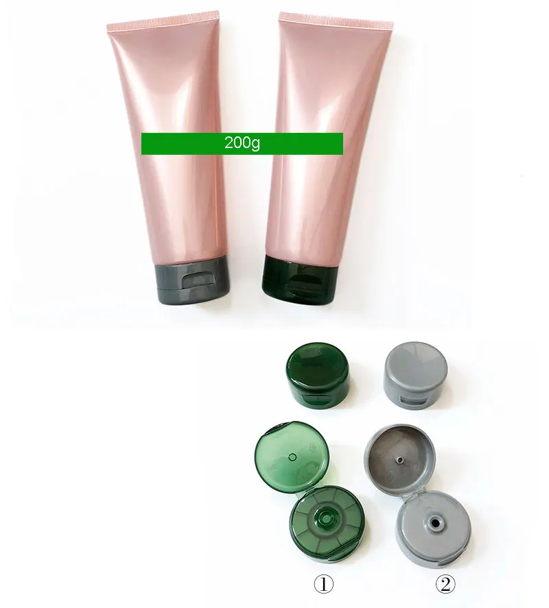 

300pcs 200g 200ml Empty Soft Refillable Plastic Lotion Tubes Squeeze Cosmetic Packaging, Cream Tube Screw Lids Bottle Container