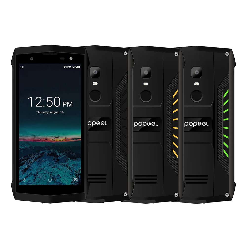 Оригинальный POPTEL P8 5 0 ''HD Android 8 1 Мобильный Телефон IP68 Пылезащитный