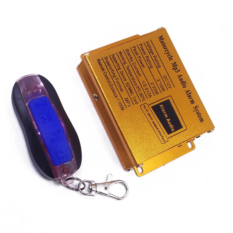 Мотоцикл MP3 аудио сигнал тревоги Системы Динамик звук DC12V SD MMC TF USB лодки Музыка