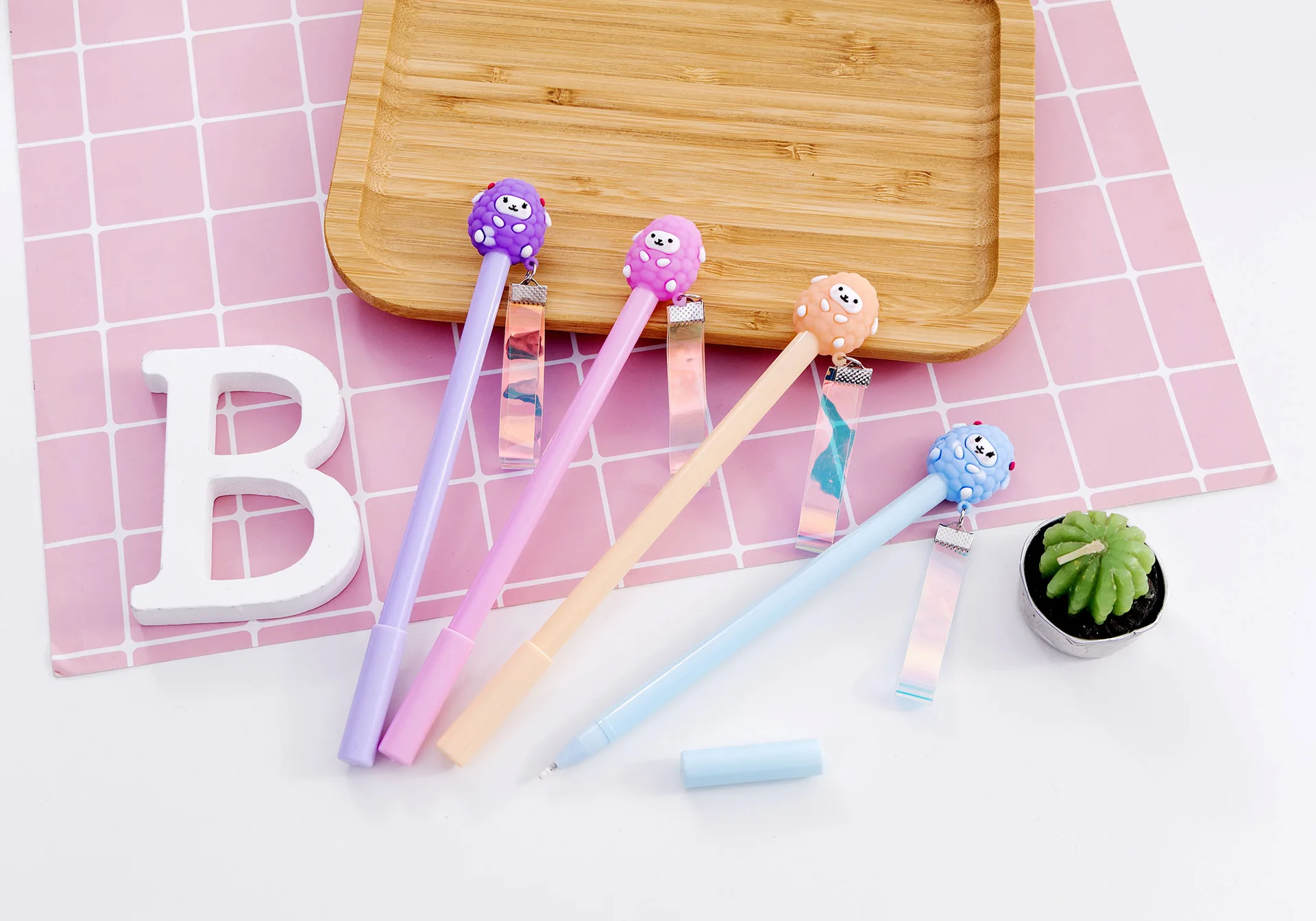 40 шт. kawaii ручка супер милая мультяшная овечка гелевые ручки для школы офисные принадлежности корейские стационарные ручки с изображением животных для детей обучения