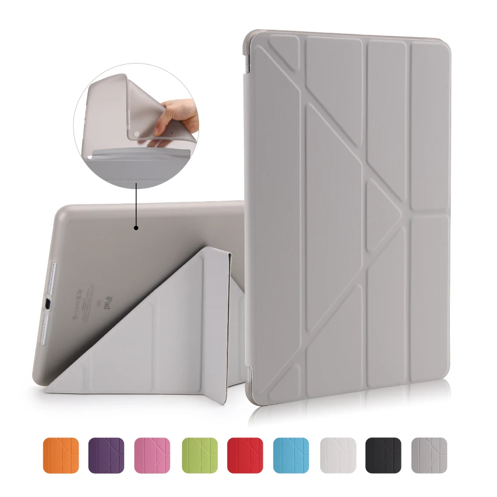 Чехол для ipad Air 1 2013 Release Cover A1474 A1475 A1476, ZAIWJ Smart Sleep Wake Up из искусственной кожи TPU мягкая задняя крышка