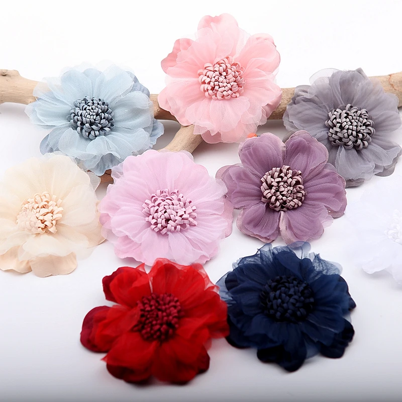 

NEW 10color 4Pcs/lot Lace trim patch applique lace fabric Wedding dress DIY flowers bride hair veil clothes Headwear Decoration