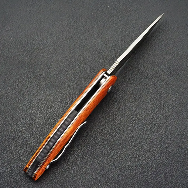 Складной нож Trskt Flipper D2 G10 спасательный охотничий Клинок с деревянной ручкой для