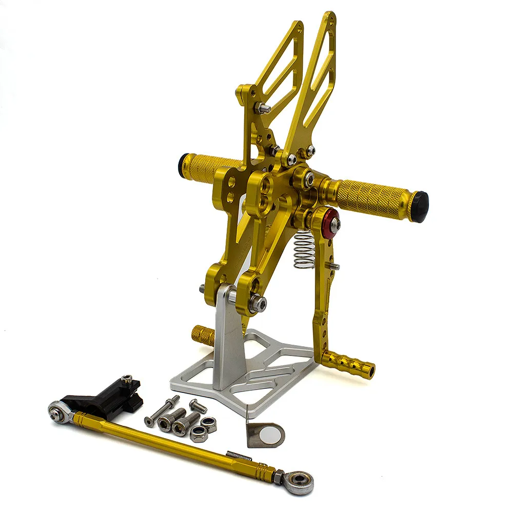 Золотой CNC алюминиевый мотоциклетный задний Набор подножки для ног, подножки для ног, педали для Honda CBR650F CBR 650F - Цвет: Золотой