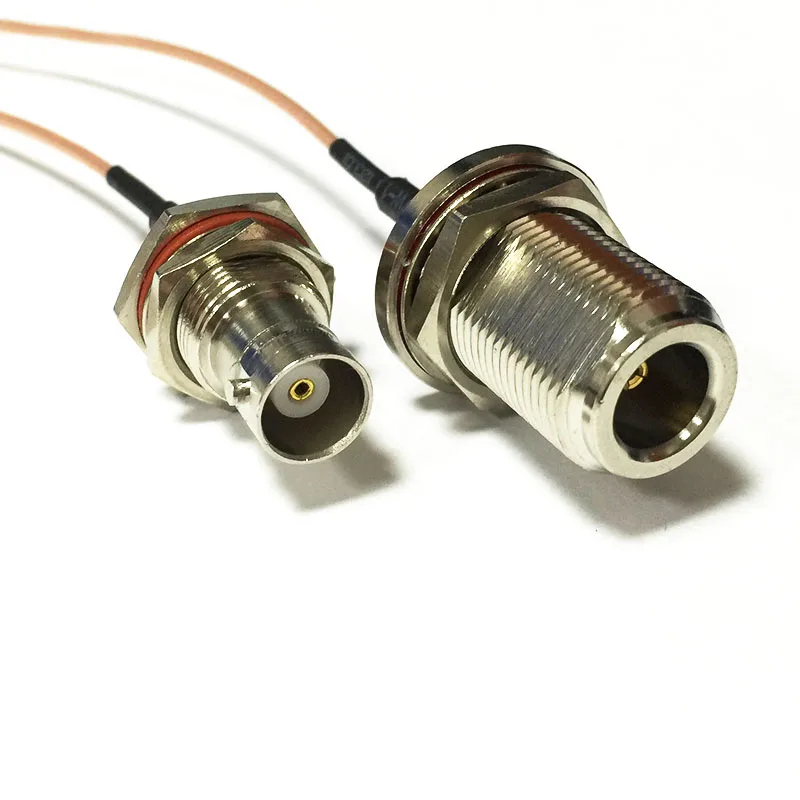 New BNC Female Jack nut Connector Switch N RG178 Cable 15CM 6&quot Adapter Wholesale Fast Ship | Обустройство дома