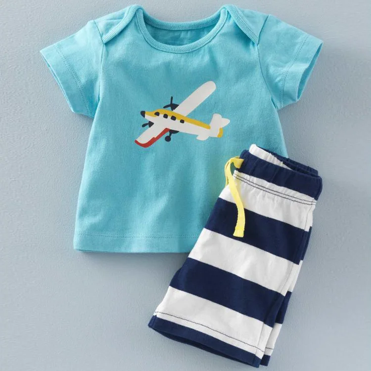 Newborn Baby Boys Girls Clothes Cute Cotton Clothing Set Short + Pant 2pcs Summer Spring Suit Little Girl DS19 |