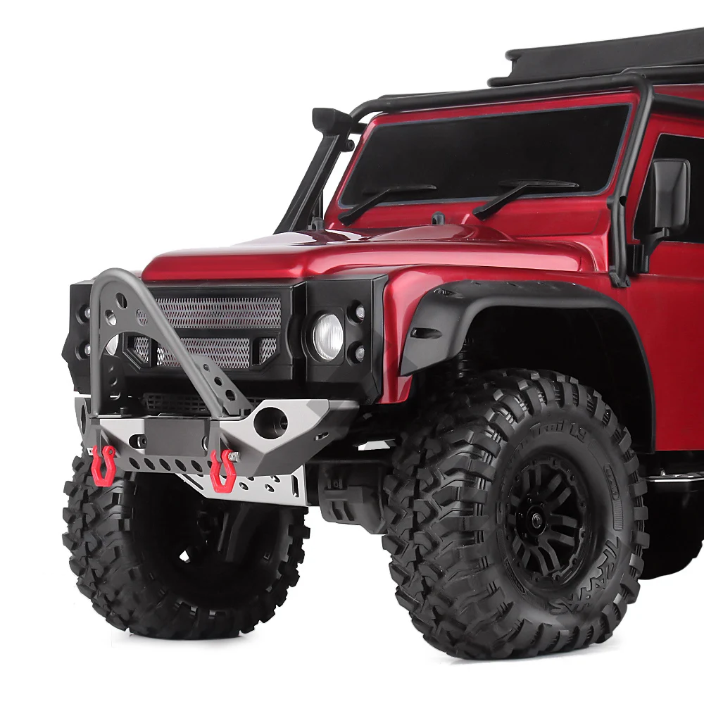 Металлический передний бампер с светильник кой для 1/10 RC Crawler Car Traxxas TRX4 TRX 4 Axial SCX10 &