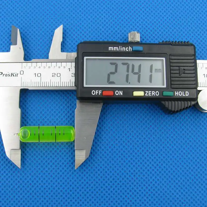 Стеклянный уровень QASE 8*30 мм цилиндрический спиртовой с пузырьками для зеленой