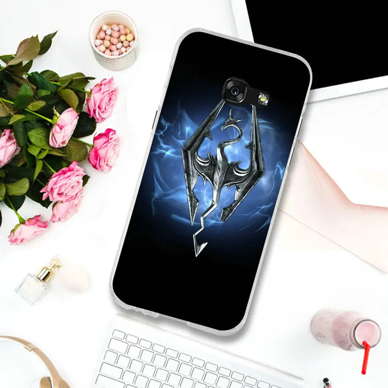 Skyrim Logo Soft TPU Silicone Mobile Phone Cases Bags For Samsung Galaxy J3 J4 J5 J6 J7 J8 A3 A5 A7 2016 2017 2018 Coque Cover | Мобильные