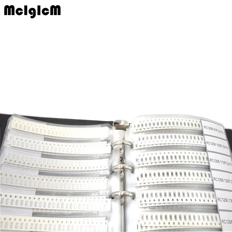 MCIGICM 1206 SMD резистор набор Ассорти набор 1% Чип Резистор Элемент 170 значения* 50 шт электронный diy Набор smd образец книги