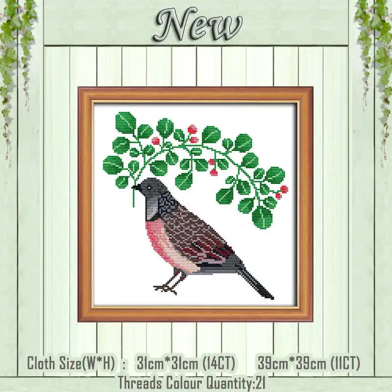little bird 2 Маленькие Птицы Животные Декор Картина 11CT узоры напечатаны на холсте 14CT рукоделие dmc Вышивка крестиком китайские наборы Наборы для вышивания - Цвет: little bird 2
