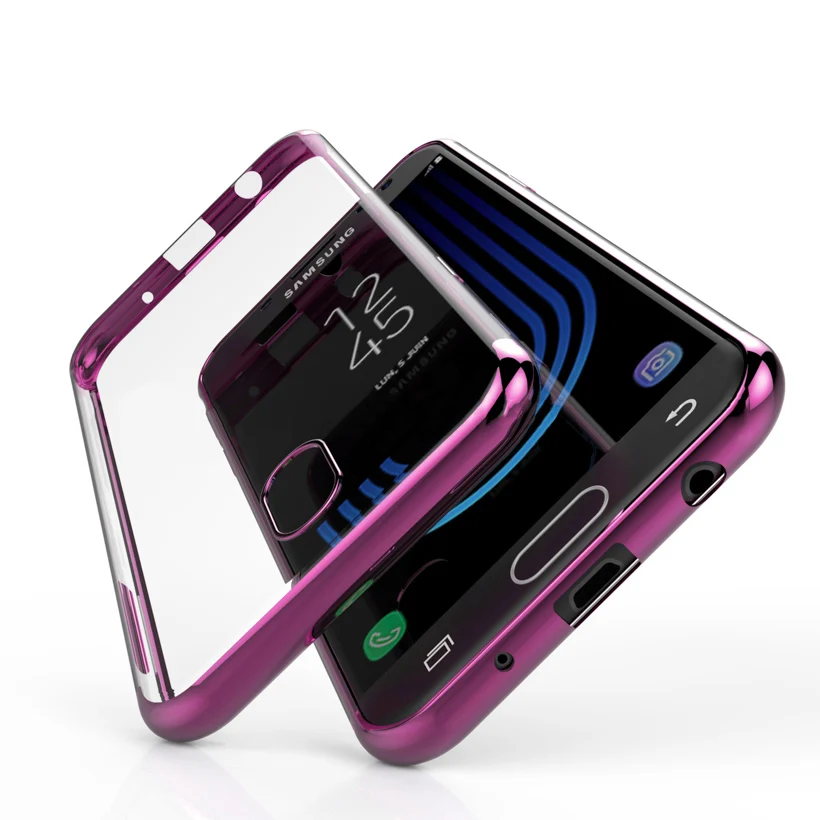 Purple Силиконовый чехол для samsung Galaxy S8 S9 S6 S7 край S10 Lite A5 A6 A8 Note 8, 9, 10, плюс A50 A70 A10 A40 A30 A60 A80 чехол - Цвет: Purple
