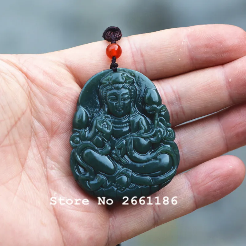 Натуральный темно зеленый Подвеска HETIAN из драгоценного камня 3D|nephrite jade jewelry|jade